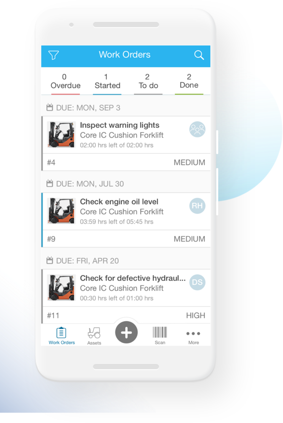 work orders mobile screenshot
