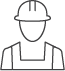 icon of a worker with hard hat