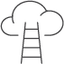 icon of ladder in clouds