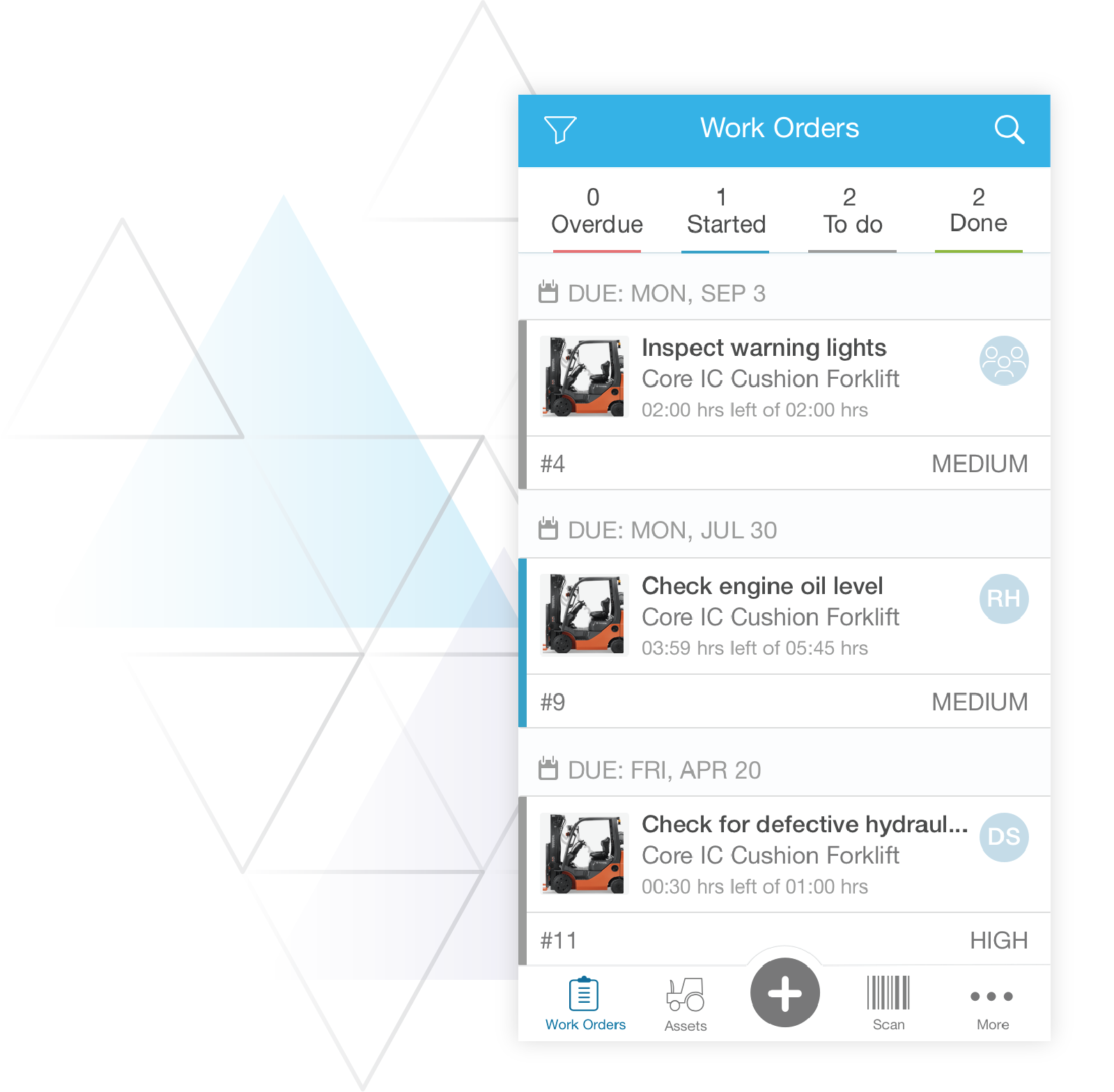 mobile cmms work orders on mobile device