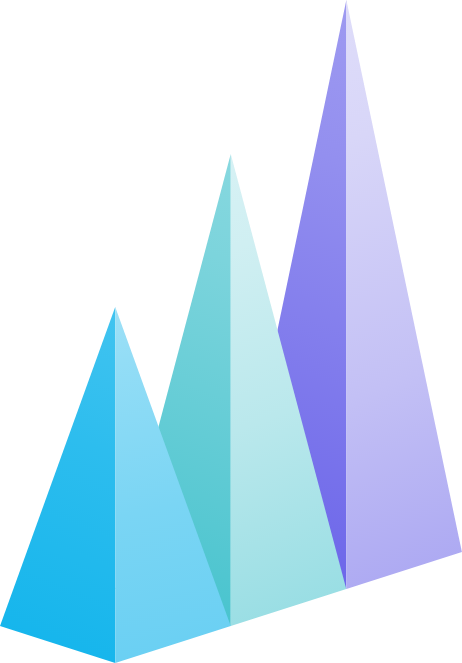 graphic of three triangles