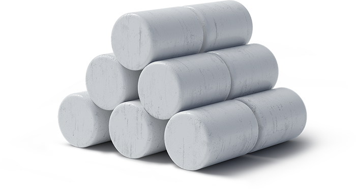 Stone tubes stacked