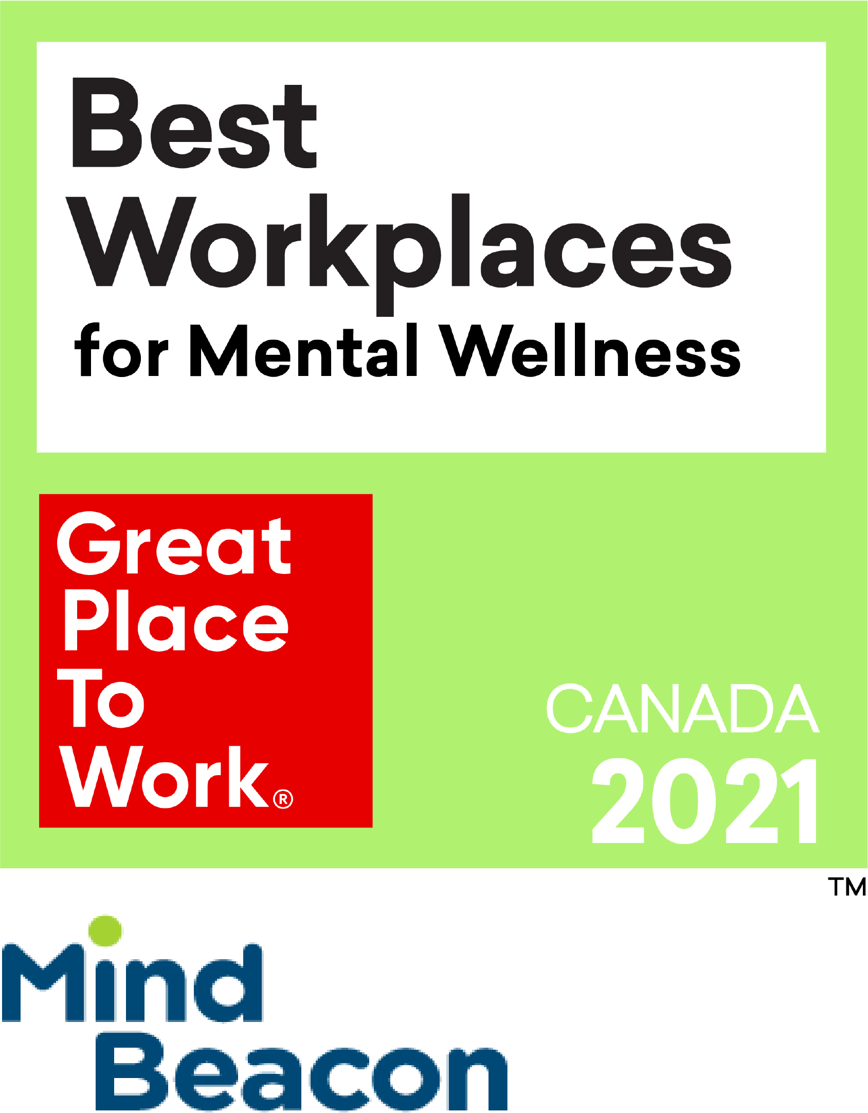 Best workplace for mental wellness 2021 award