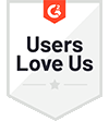 G2 Users Love Us badge
