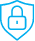 Padlock and shield icon
